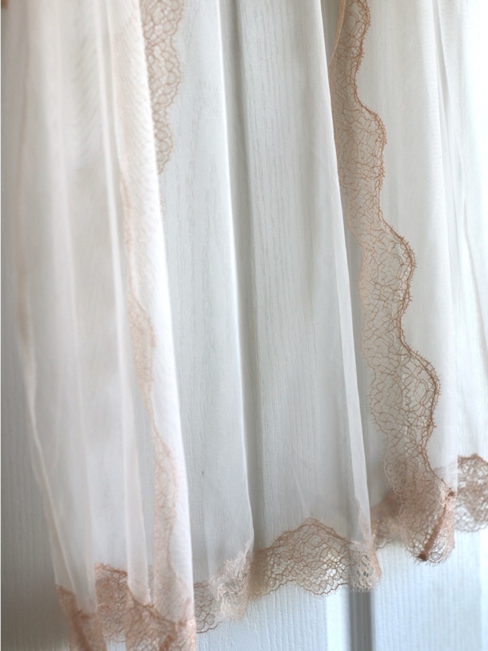 ❗️ LAST CALL VICTORIAS SECRET Sheer Lace-Trim Robe in Blush Pink (NWOT) - Picture 7 of 10